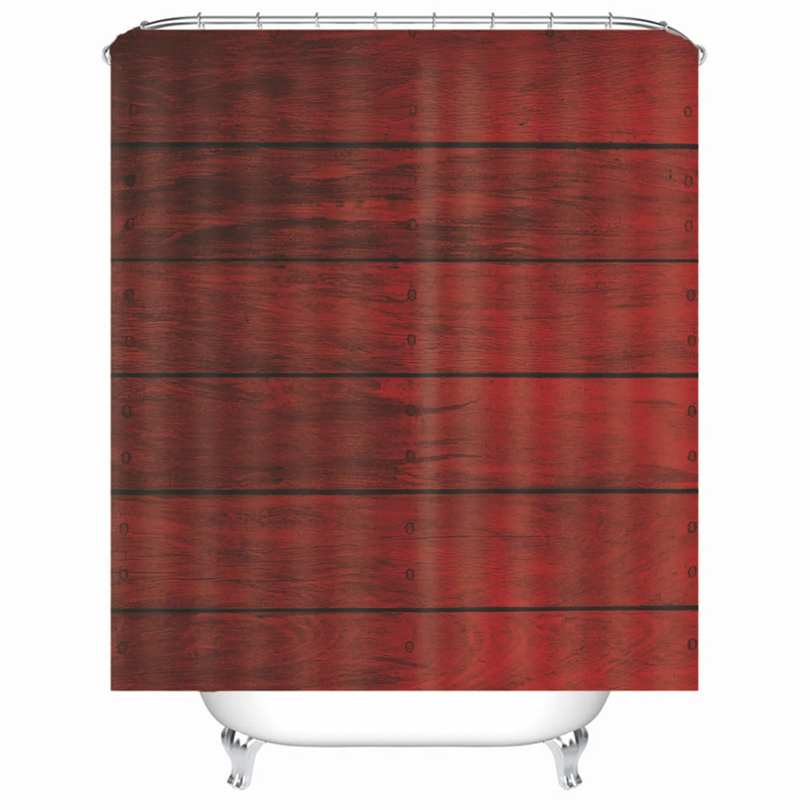 

Shower Curtain Mildew Resistant Waterproof Polyester Board Brown Mold And For Bathroom With Rustproof Grommets Hooks