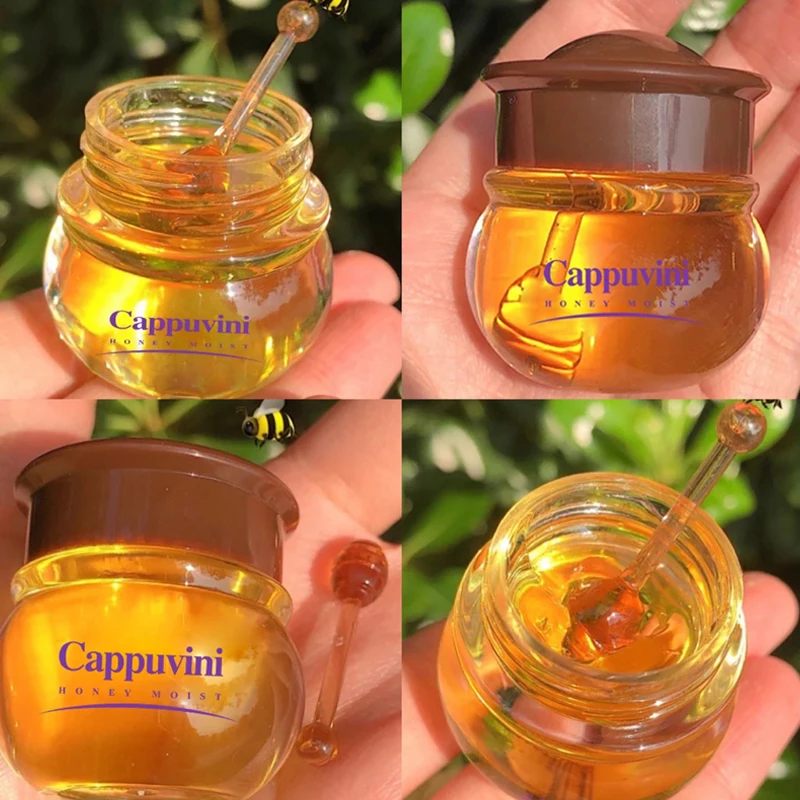 

New Cappuvini Moisturizing Lip Gloss Lip Balm Nourishing Anti-wrinkle Anti-cracking Unisex Lip Oil Honey Peach Sleeping Lip Care