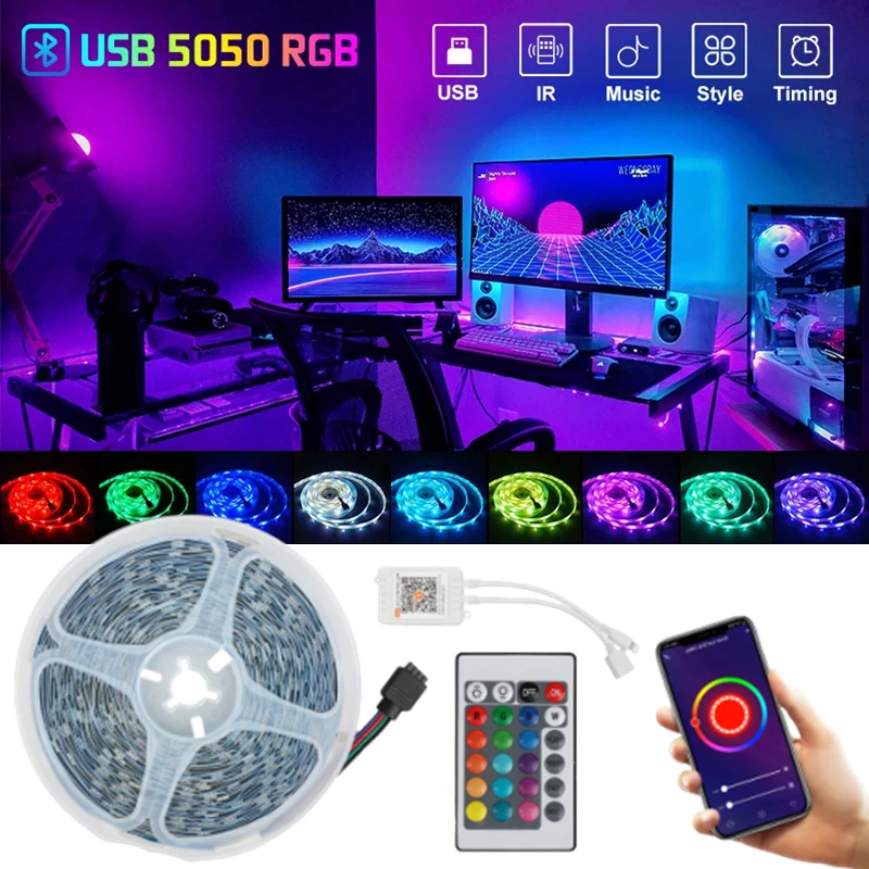 

Светодиодная лента RGB 5050 с Wi-Fi и инфракрасным контроллером