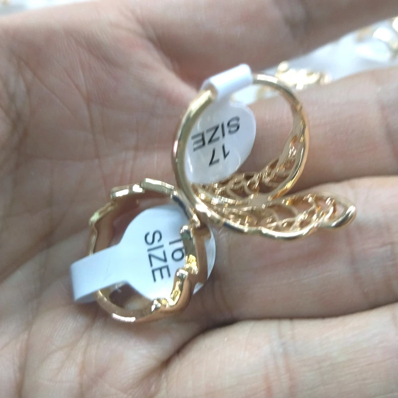 50 шт./упаковка кольца неправильной формы золотого цвета