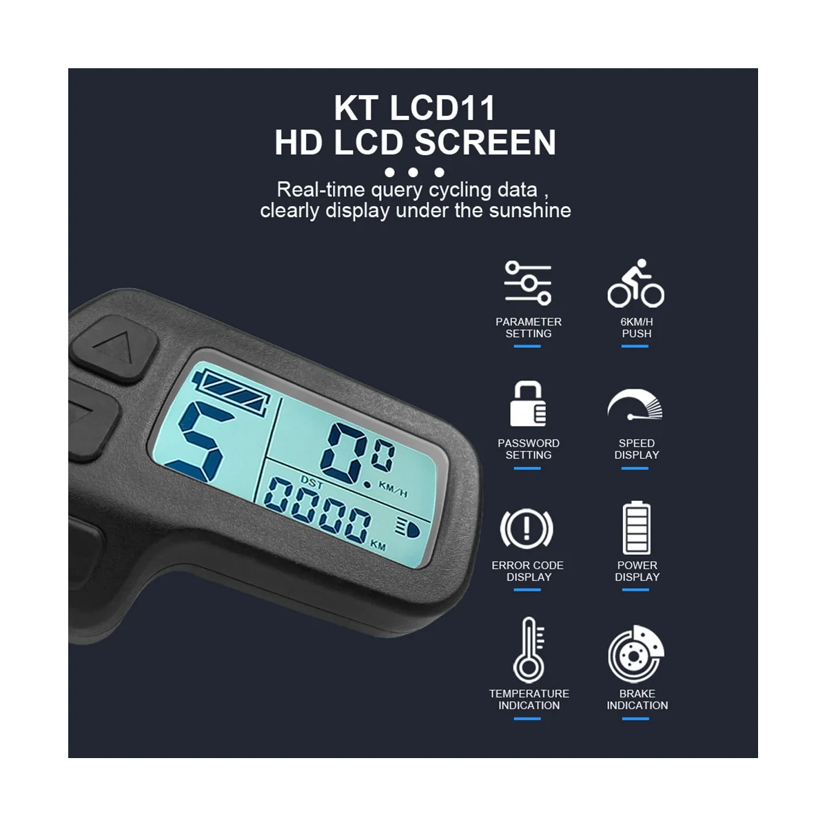 KT-LCD11 Мини Дисплей 24 в 36 48 для контроллера Kunteng панель электровелосипеда