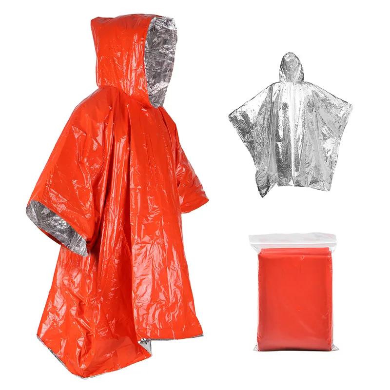 

Emergency Blankets Poncho Raincoat for Camping Any Outdoor Activity - Keeps Dry and Warm Blanket Poncho for Adventure, Camping