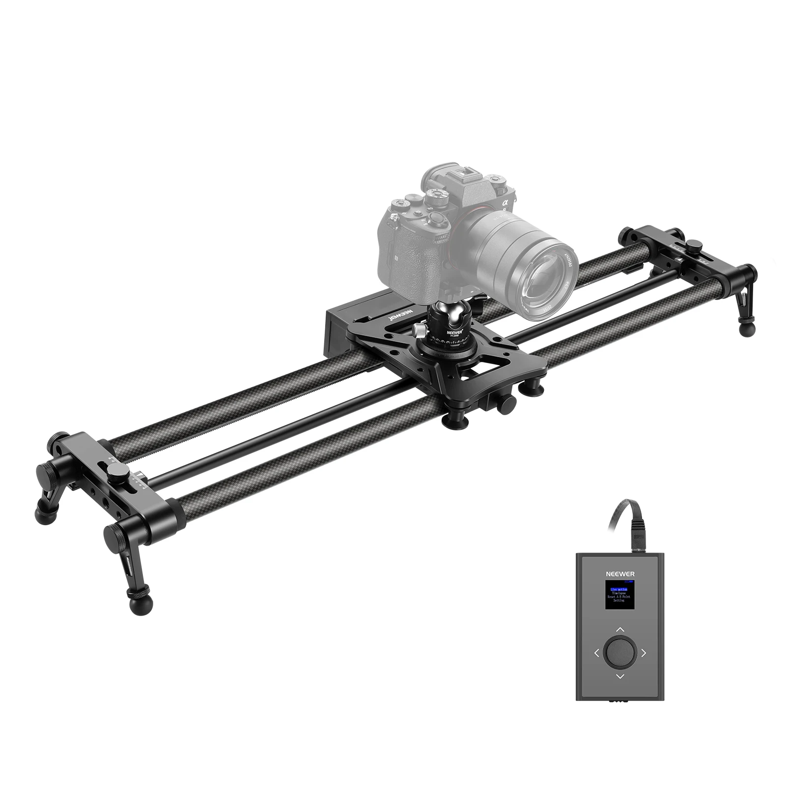 

Neewer механизированная камера Slider, 100 см ползунок для камеры из углеродного волокна, пульт дистанционного управления, поддержка замедленной с...