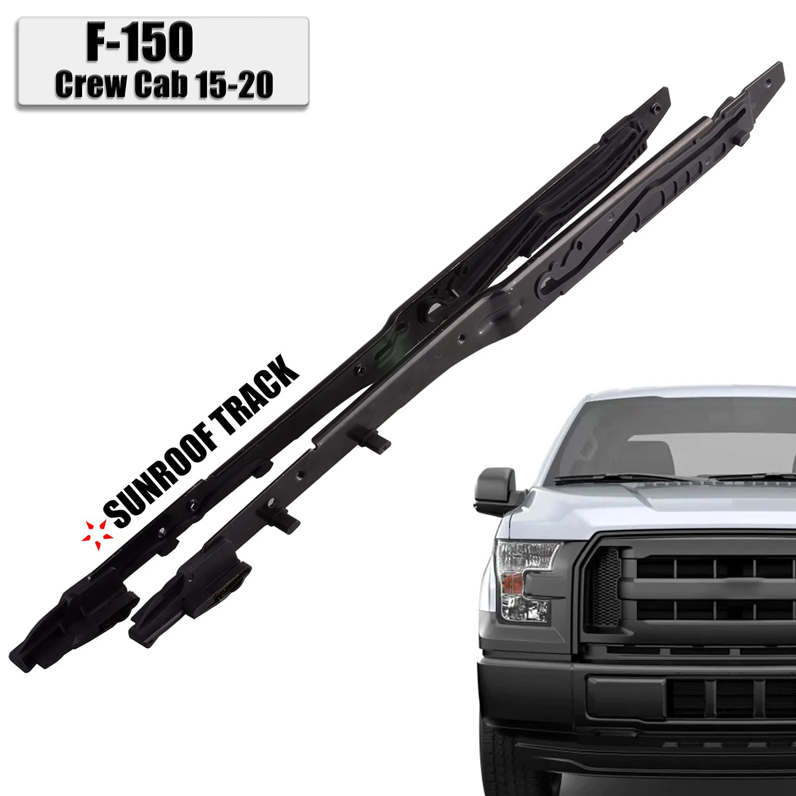 

Car Sunroof Track Assembly Repair Kit for Ford F-150 F250 F350 F450 Sunroof Guide Rails FL3Z-1651071-A