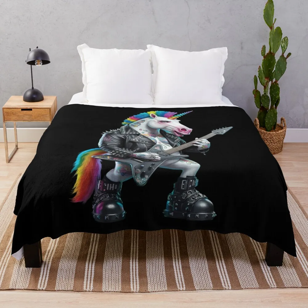 Единорог панк рок-н-ролл гитара Роккин музыка гитарист пледы милые клетчатые