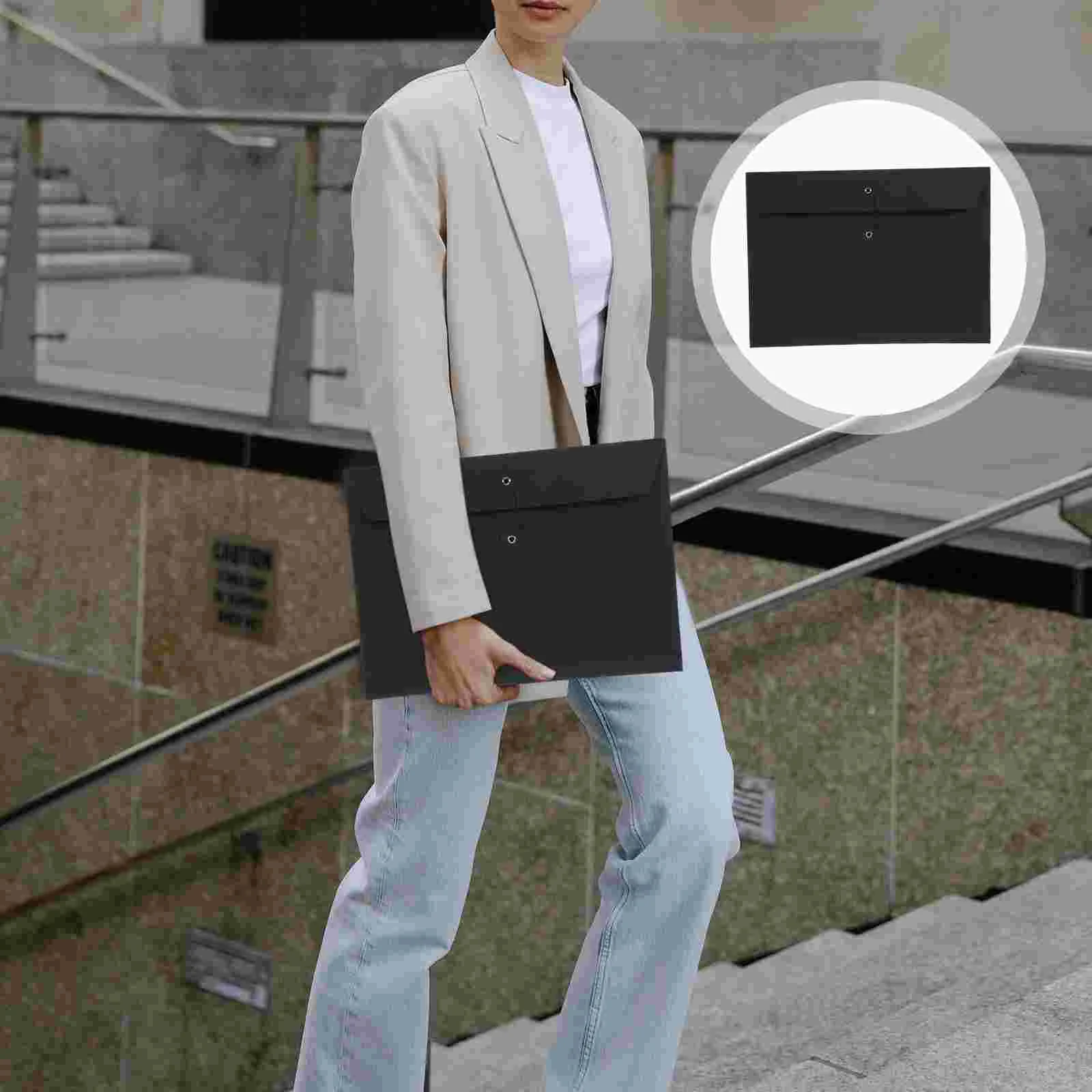 5 шт. крафт-бумажный пакет папка для файлов органайзер сумки хранения зажимы