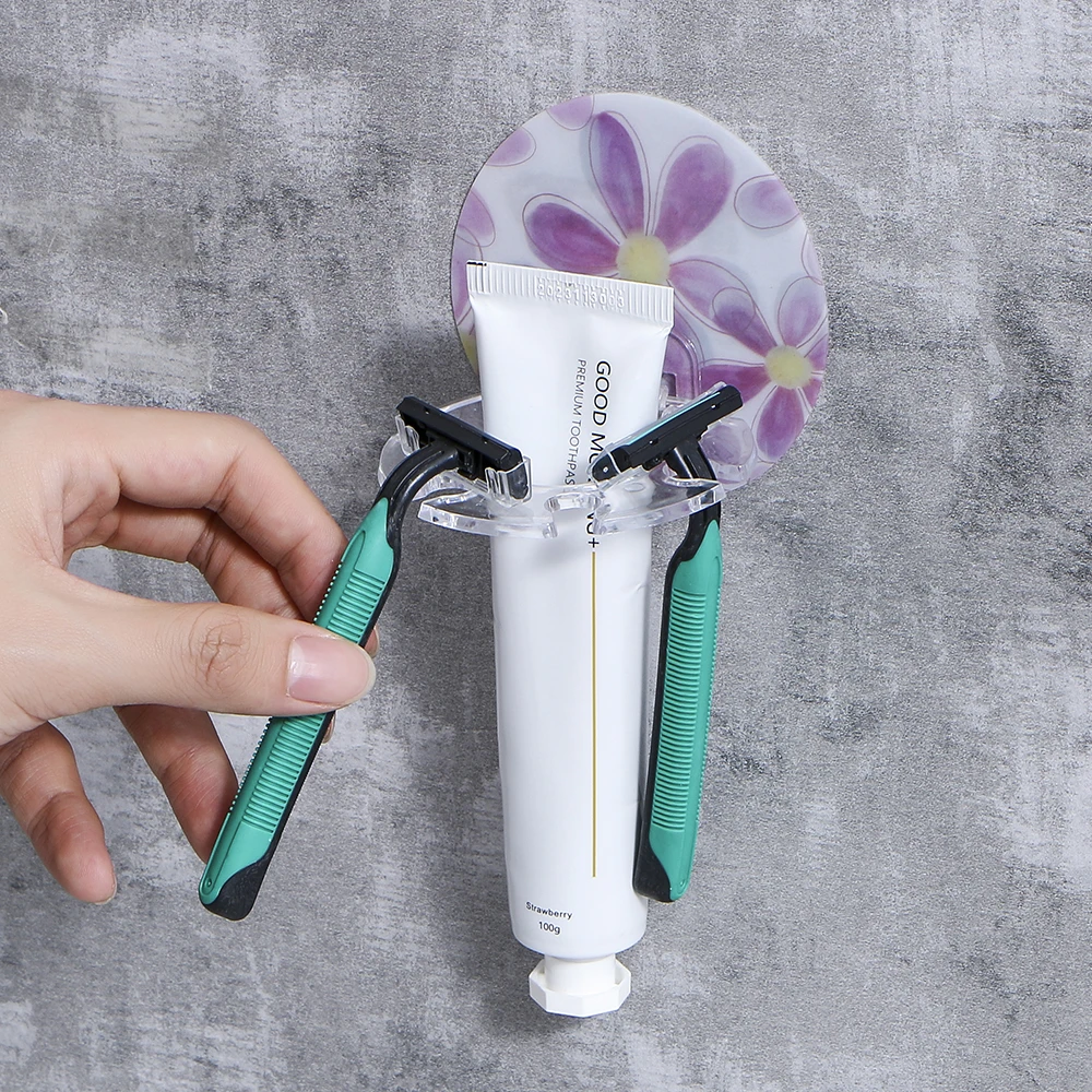 

1PC Plastic Toothbrush Holder Toothpaste Stand Wall Razor Hanger Tooth Brush Dispenser Bathroom Accessories Organizer Tools Sets