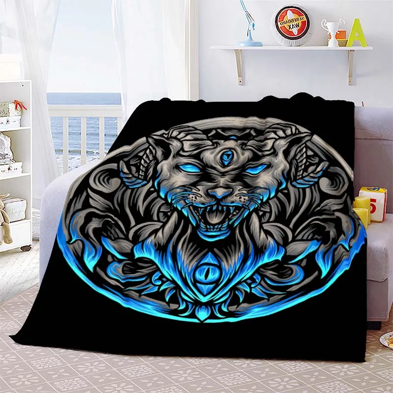 

Flannel Smooth Soft Warm Throw Blanket Grim Reaper Wolf Fashion Bedspread Bar Man Cave Bedroom Sofa Home