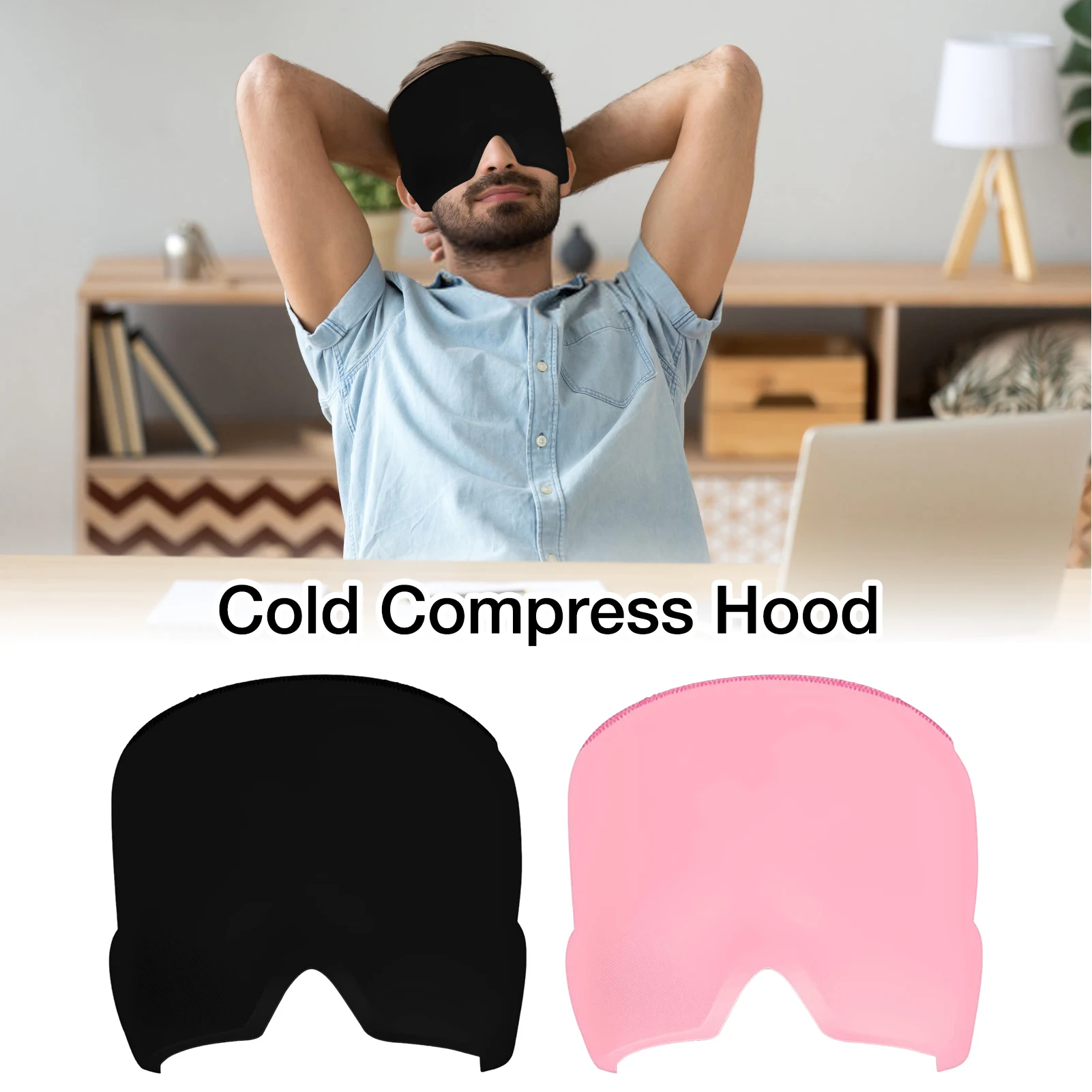 Cold Therapy Headache Relief Cap Cold Compress Hood Elastic Compression Widely Used Face Cover Ice Pack Eye Masque