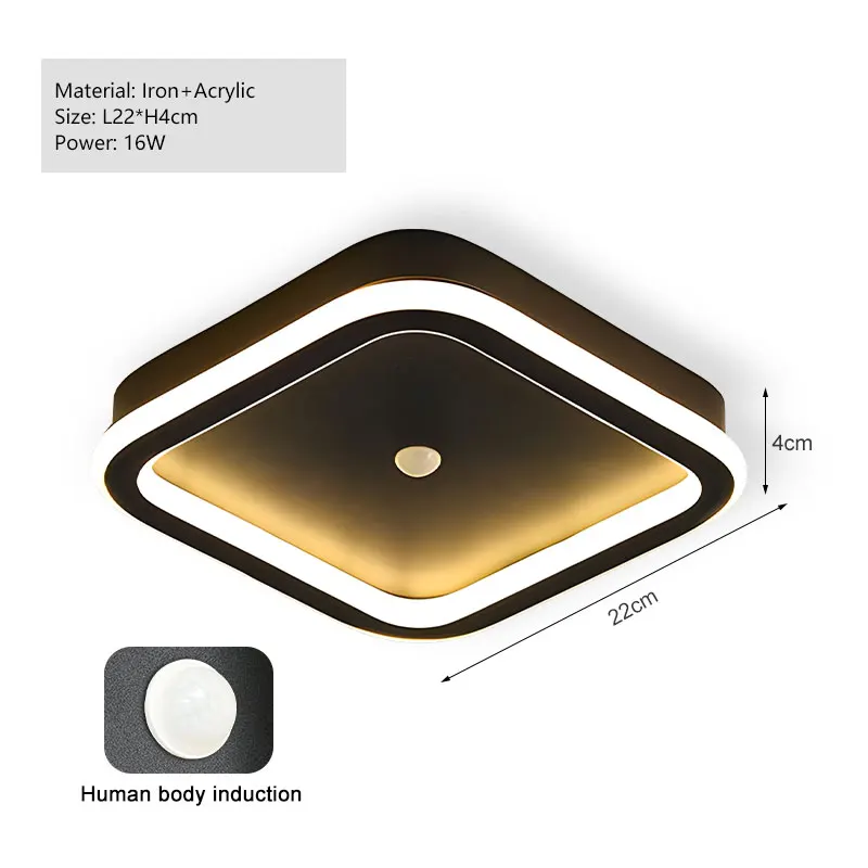 

Leitel Потолочный светильник с датчиком движения черный