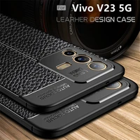 for vivo v23 5g case for vivo v23 5g capas coque luxury back shockproof phone bumper tpu leather for fundas vivo v23 5g cover