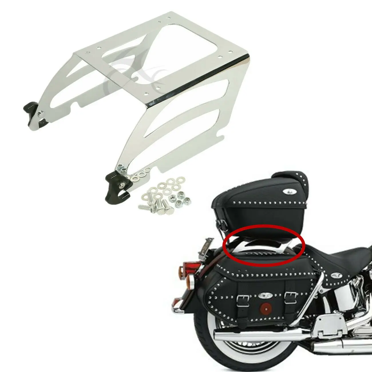 

Багажная стойка для мотоцикла для Harley Tour Pack Softail FLST 2000-2005 FLSTC FLSTN FLSTSC 2006 Deluxe FLSTN 2005-07