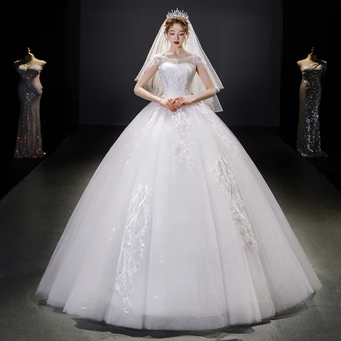 Wedding Dresses for Women Lace Up Ball Gowns New Bridal Plus Size Wedding Dress Vestido De Novia