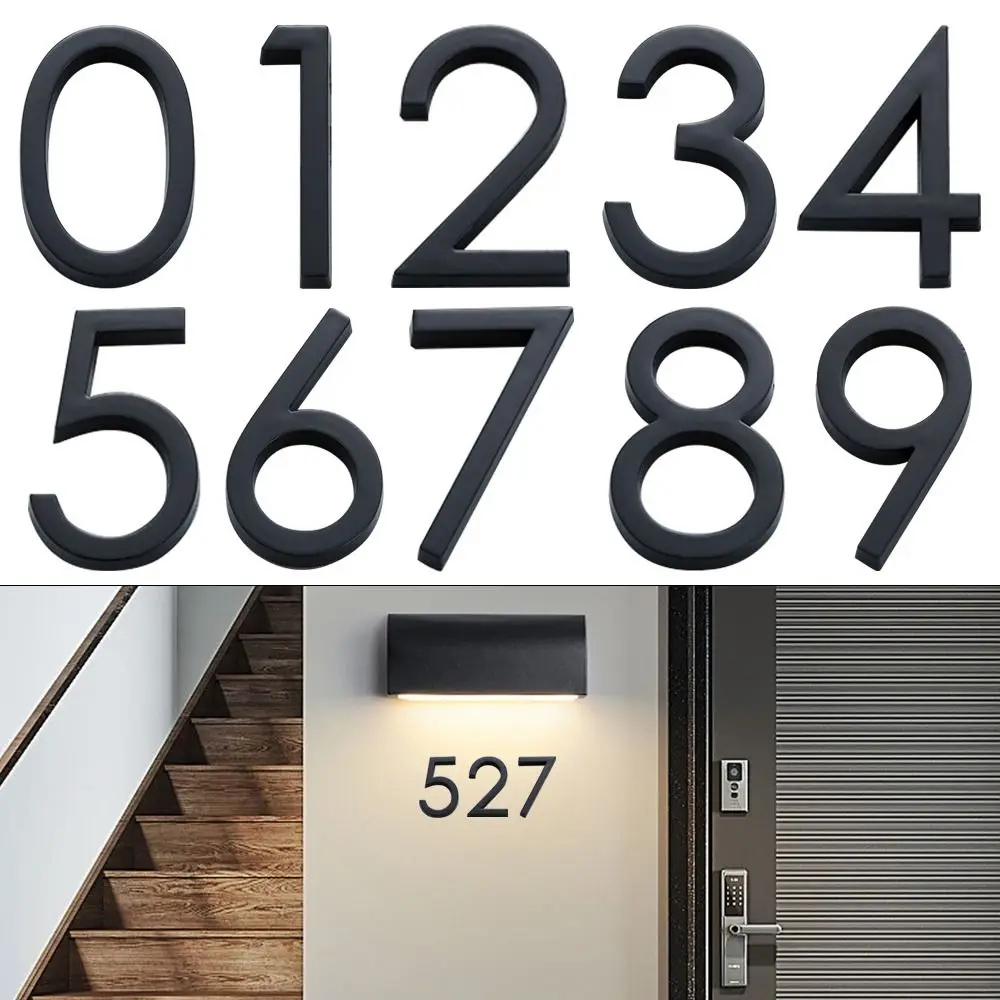 

Durable ABS Acrylic Self-Adhesive For Home Mailbox Hotel Address Number Plate Sign Numeral Tag Door Label 0 To 9