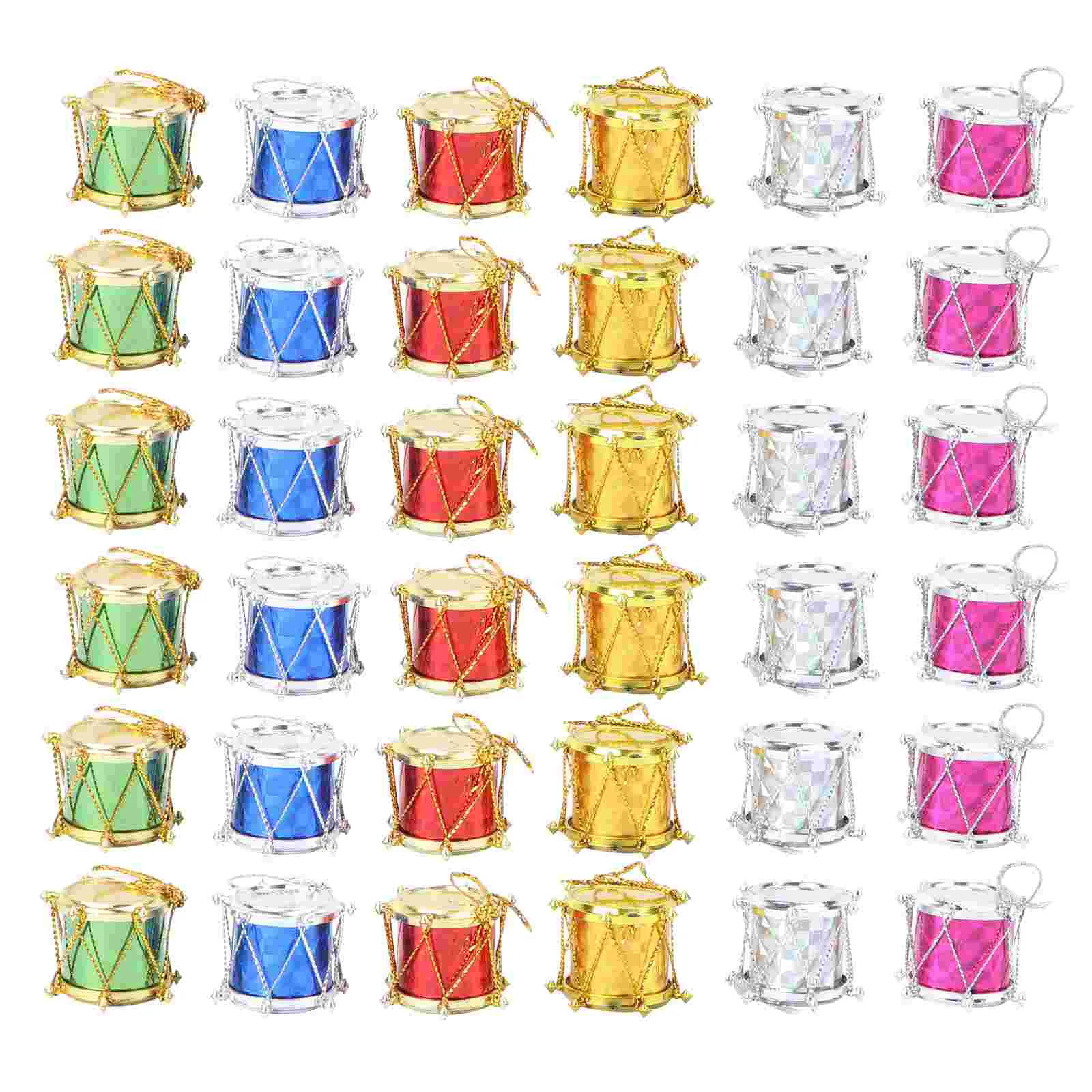 48 шт. блестящий мини-барабан рождественское подвесное украшение подвеска