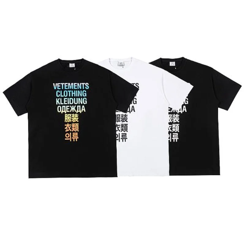 

20 Full Body Letter Print Vetements T Shirt Men Women EU Size Cotton Vetements Top Tees Fashion Summer Tiny Spark gym