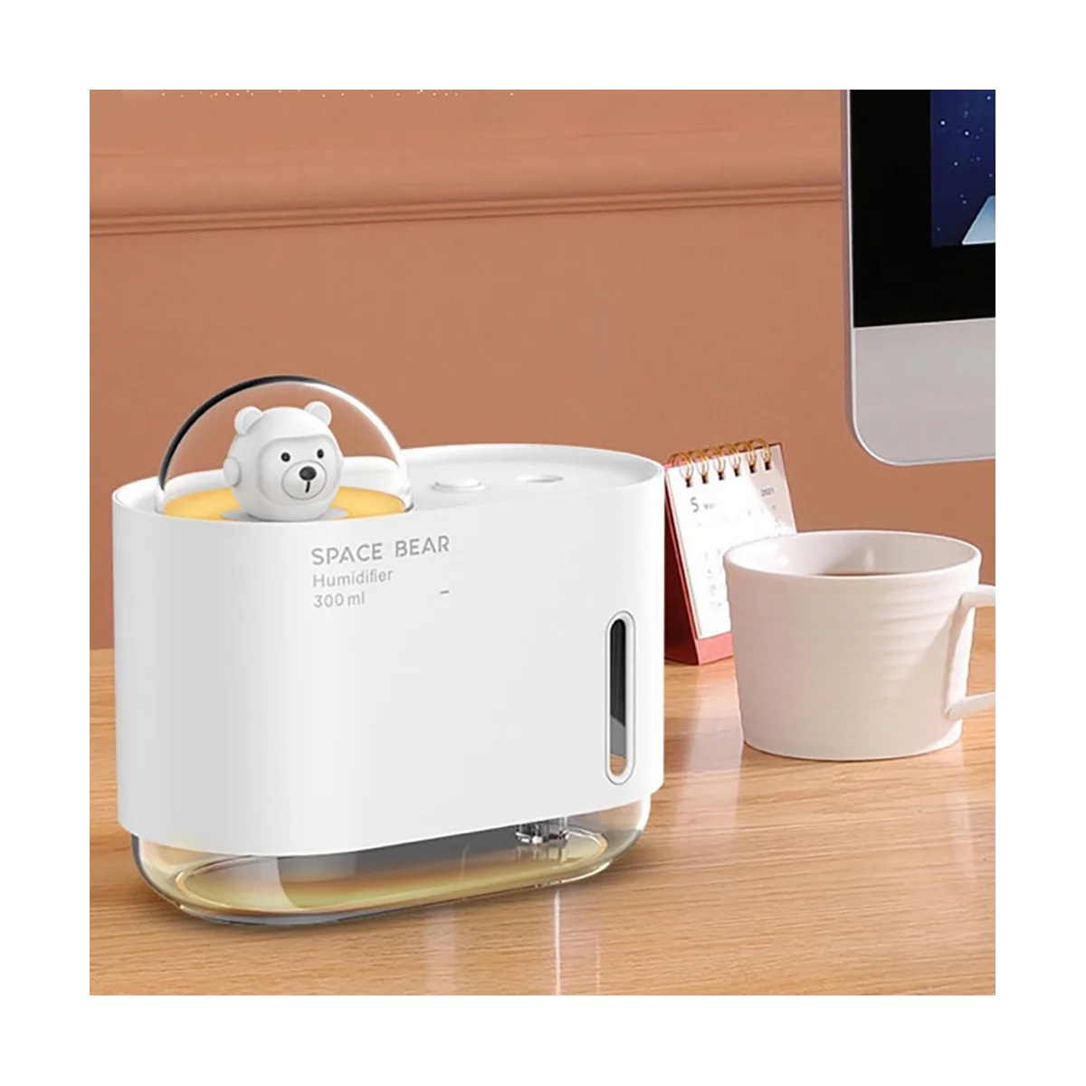 

300ML Humidifier Diffuser USB Mini Diffuser with LED Night Light Air Humidifier for Bedroom Home Desktop Office -Pink