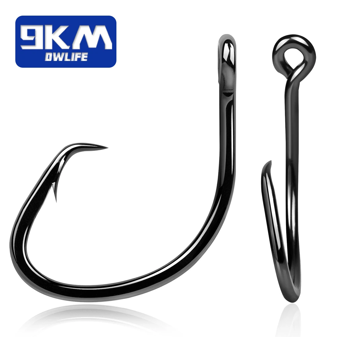 9KM Circle Hooks 25~50Pcs Saltwater Fishing Hooks Offset 3X 