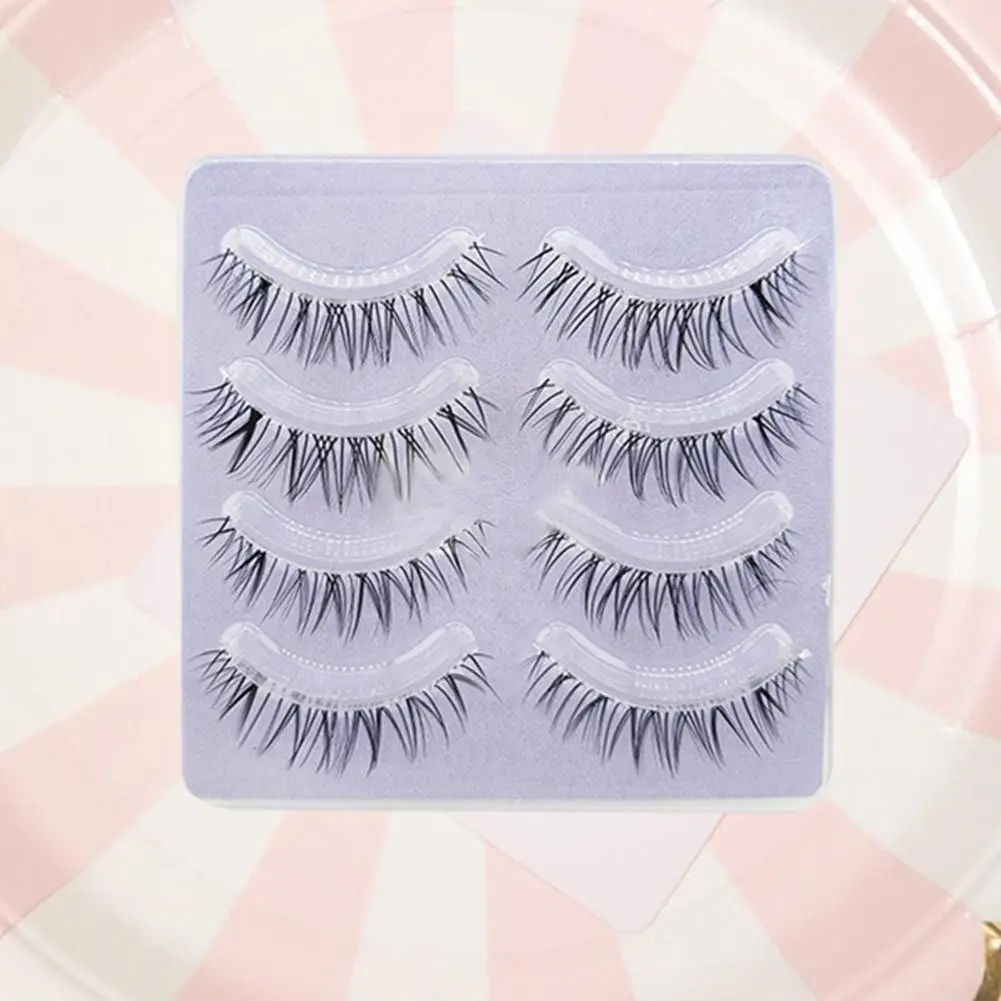 

Naturally Dense Sharpened False Eyelashes For Beginner Makeup Tools Lashes Hand Made Lash Simulated Thick Transparent Stem E5T7