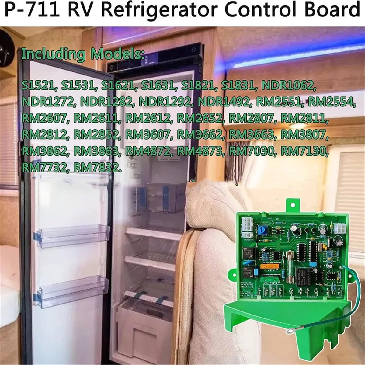 Micro-P-711 Основная плата управления питанием холодильника для Dometic Micro-P711 2- или