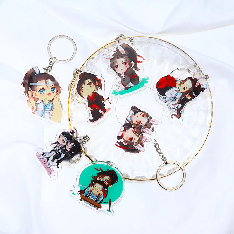 

Anime Keychain Grandmaster Of Demonic Cultivation Figure HD Printing Acrylic Keyring Clothes Pendant Mo Dao Zu Shi Lovely Gift