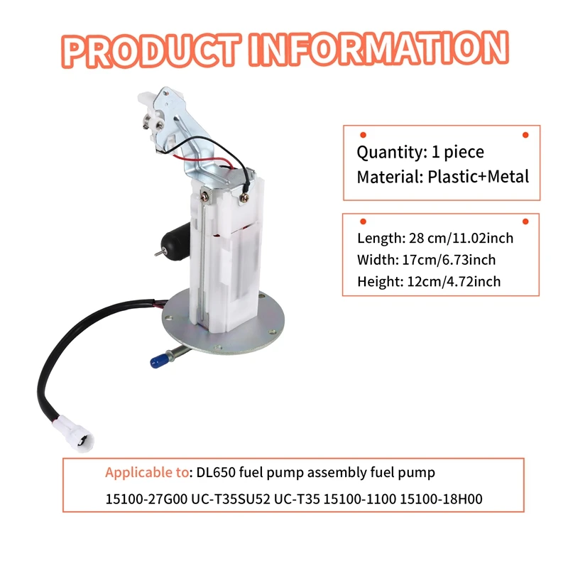 Топливный насос в сборе для Suzuki DL 650 VSTORM 15100-27G00 UC-T35SU52 UC-T35 15100-1100 15100-18H00 2007-2011