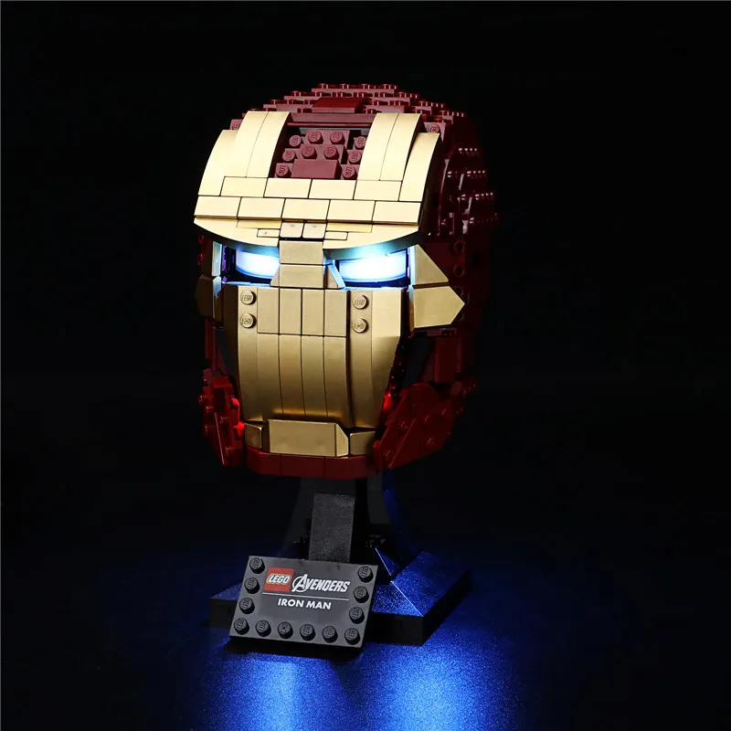 Комплект для шлема Lego 76165 с USB-подсветкой конструктор Железный человек