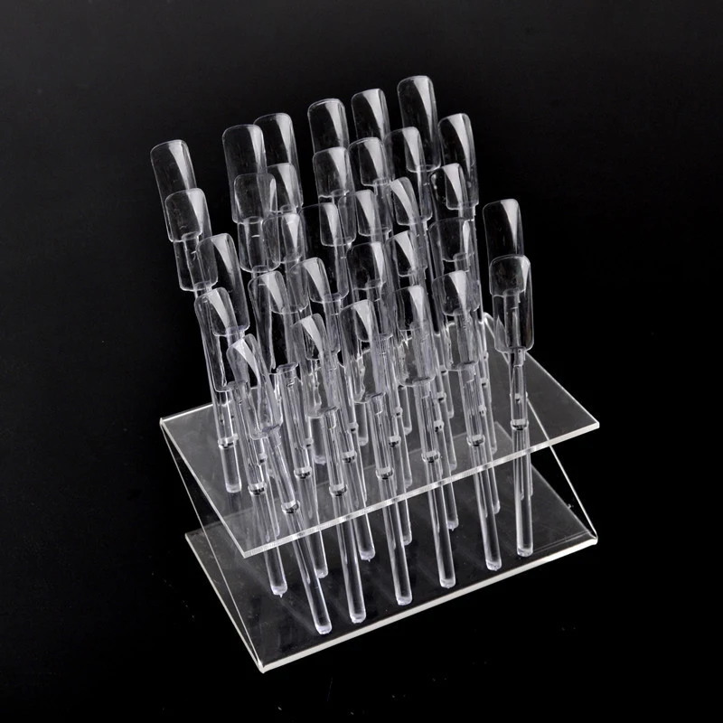 50 шт./лот прозрачные советы для дизайна ногтей подставка лака тренировочные