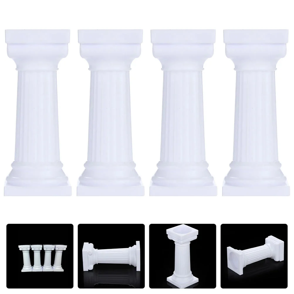 

4Pcs Stands Cake Dowel Rods Roman Column Cake Stand Roman Column Tier Set Grecian Pillars for Cakes Grecian Pillars Cake Stand