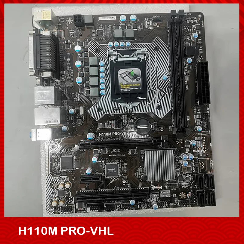 

Оригинальная десктопная материнская плата для Msi H110M PRO-V LGA1151 DDR4 32 Гб PCI-E3.0 SATA3 USB3.1 Gen1 MicroATX полностью протестирована
