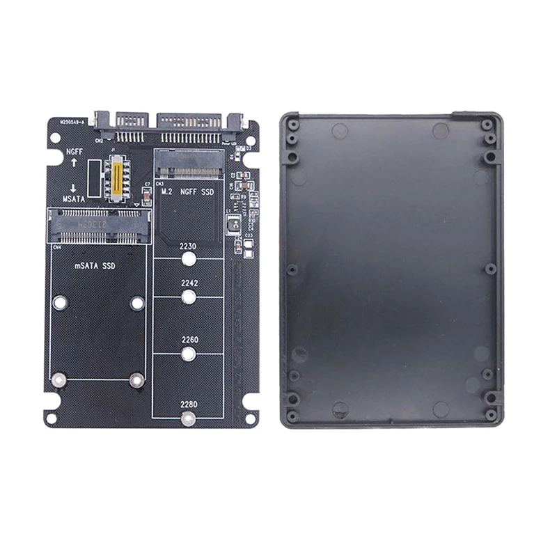 

1Pc M.2 NGFF SSD MSATA Protocol To Serial Port Hard Disk Box Msata To Sata 3 3.0 Dual Disk Switching With Switch