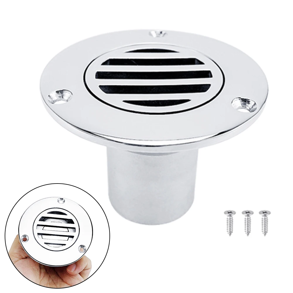 

Floor Deck Drain Lightweight Strong High Strength Stainless Steel Marine Deck Floor Drain Fishing Boats Yachts Accessories