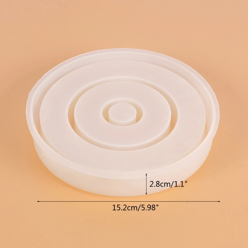 Круглый бетонный подсвечник форма для подноса коробка хранения помады ювелирных