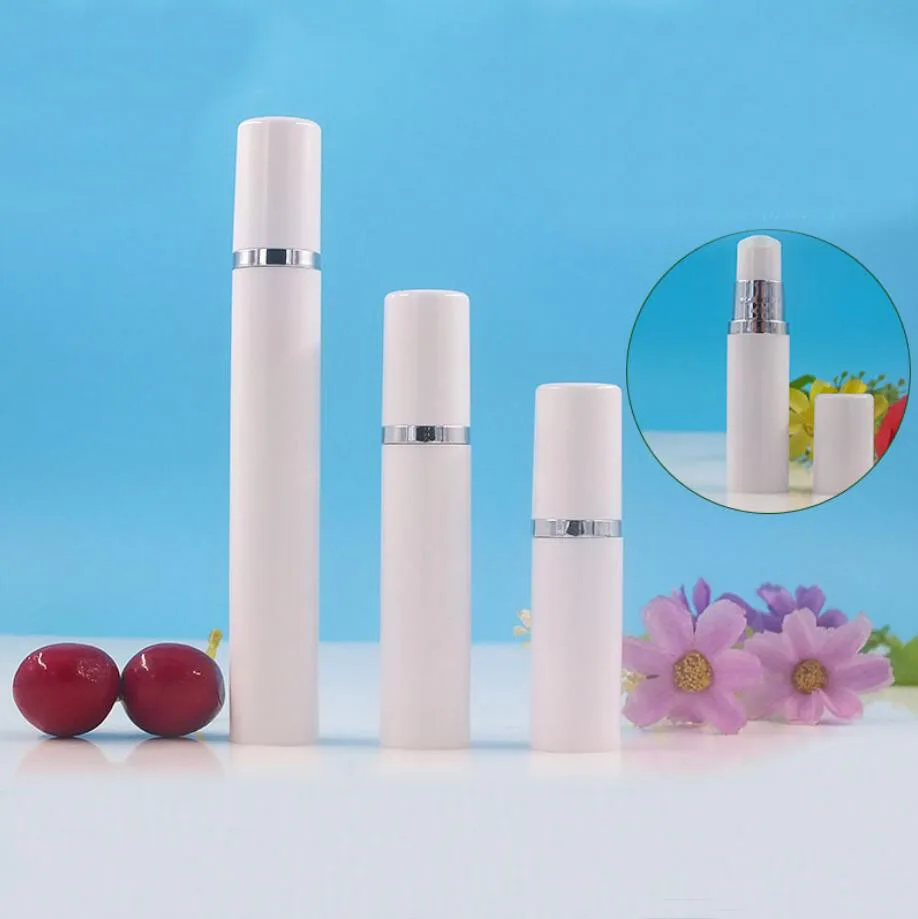 15 мл белая пластиковая безвоздушная бутылка с золотым/серебряным воротником