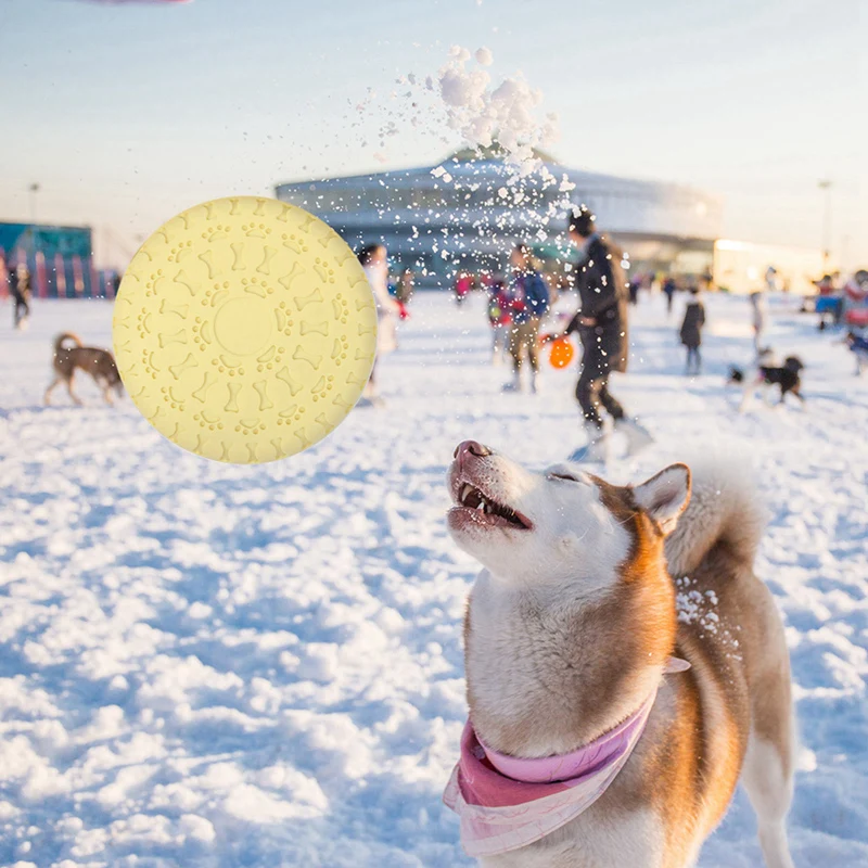 

Dog Flying Discs Toys Bite Resistance Soft Puppy Pet Dogs Flying Saucer Feeding Saucer Training Interactive Pet Supplies