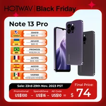 [World Premiere] HOTWAV Note 13 Pro Smartphone 6.6'' HD+ Android 13 16GB+256GB Octa-Core Mobile Phone 50MP 5160mAh Cellphone