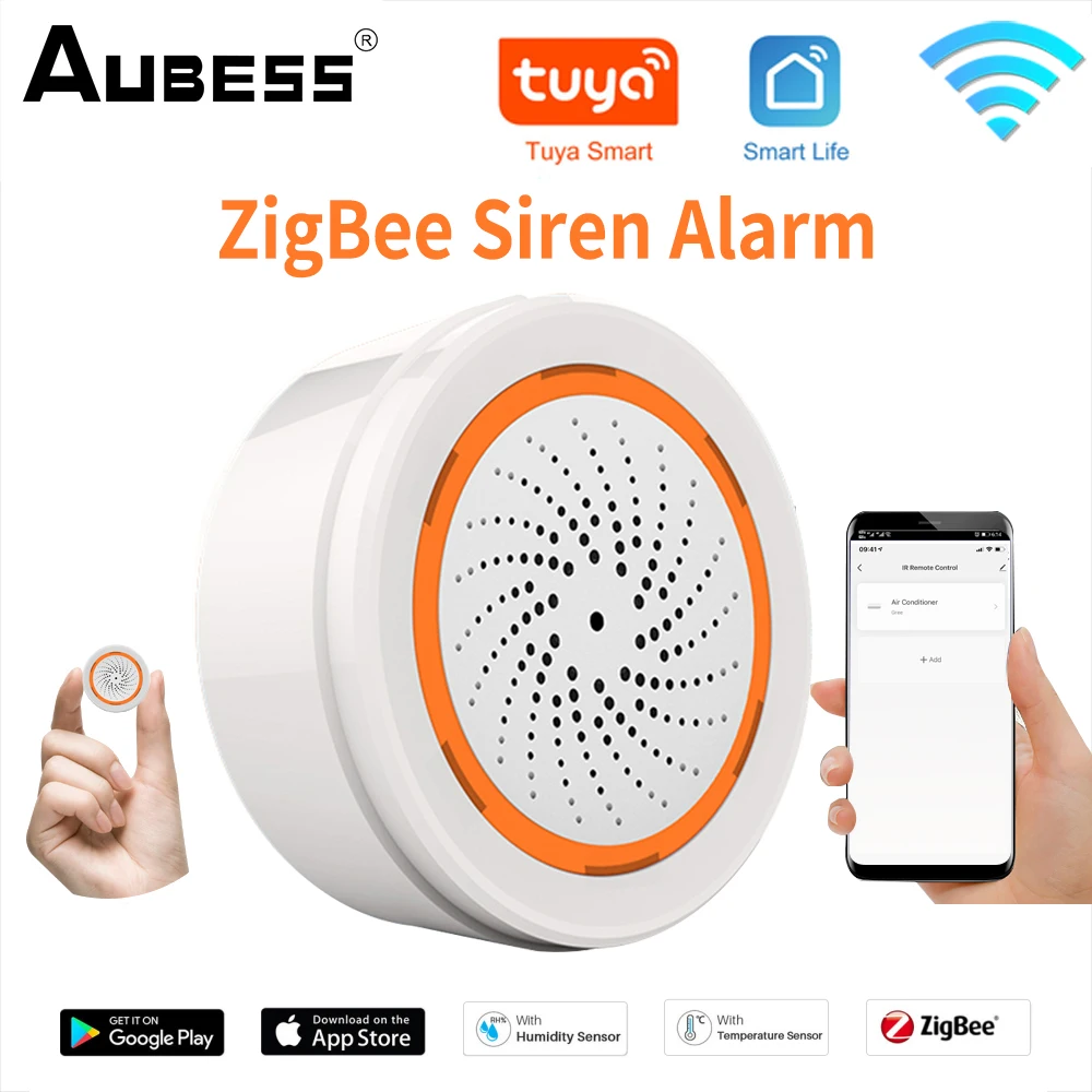 

Система безопасности Tuya WIFI/Φ с датчиком температуры и влажности, умное управление с помощью приложения, работает с Alexa Google Assistant