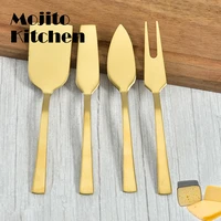 4pcsset cheese tool gold cheese slicer cutter knife creative cheese graters kitchen tools cake spatula butter knife cheese set