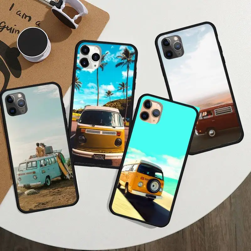 

Combi Van Surf Travel Phone Case For iphone 12 11 13 7 8 6 s plus x xs xr pro max mini shell