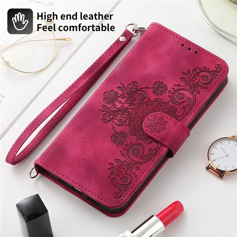 Flower Case on For Xiaomi 13 12T Pro Coque For Redmi Note12 Mi 12 Ultra Mi12 Lite 12X 12S Mi12T Pro Leather Flip Phone Case Etui