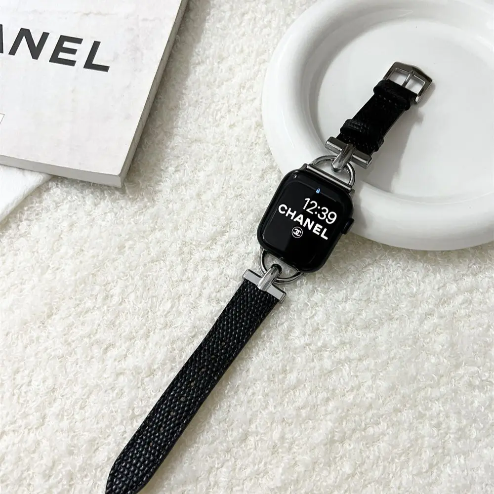 Luxury Fashion Leather Strap For iwatch Series 7 SE 6 5 4 Business Watchband For Apple Watch Band 41mm 45mm 38mm 42mm 44mm 40mm