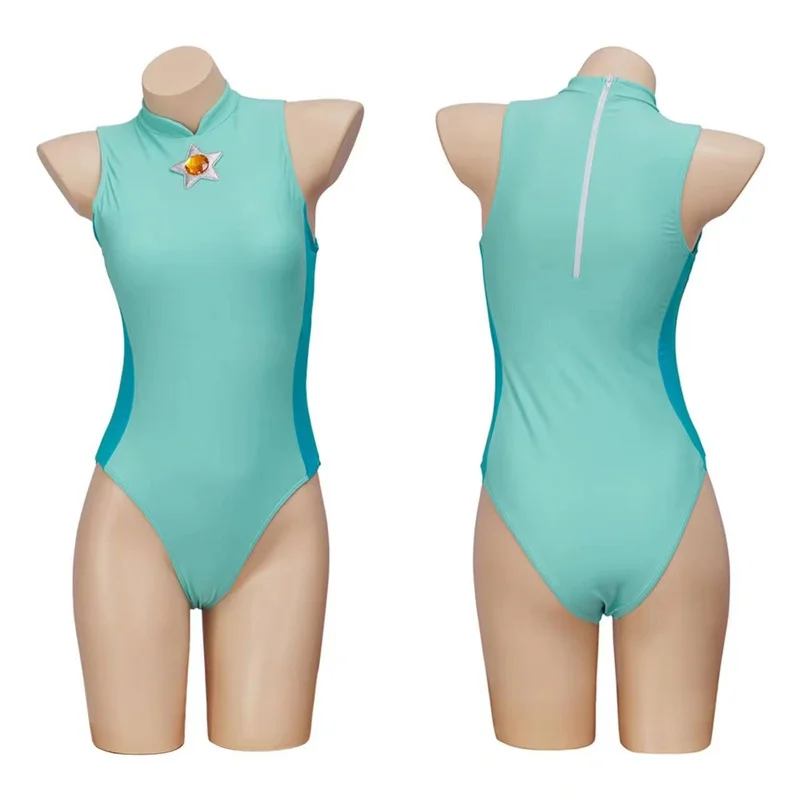 

Rosalina Jumpsuit Cosplay Costume Blue Sexy Bikini Swimwear Beach Swimsuit Halloween Party Carnival Outfit