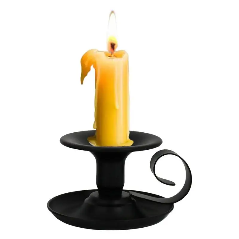 

Retro Iron Candlestick Candle Holder Wedding Party Vintage Retro Style Desktop Adornment Candlestick Home Candle Holder