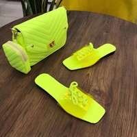 fashion candy color slippers women 2022 summer new flats shoes for woman lace up casual outdoor flats flip flops slippers female