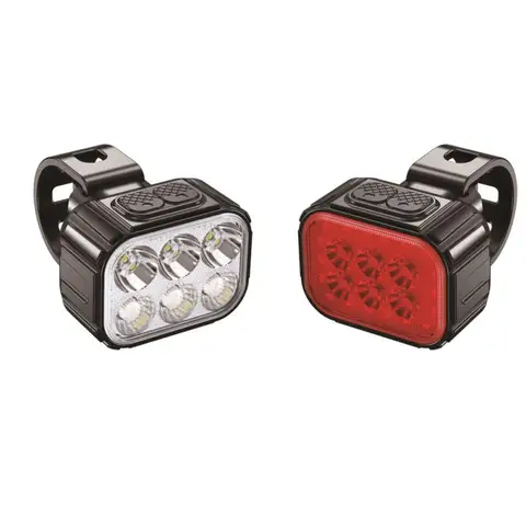 Фасветильник велосипедная светодиодная Q6, передний и задсветильник фсветильник, зарядка через USB, комбинированная лампа для горных и дорожных велосипедов, Аксессуары для велосипеда