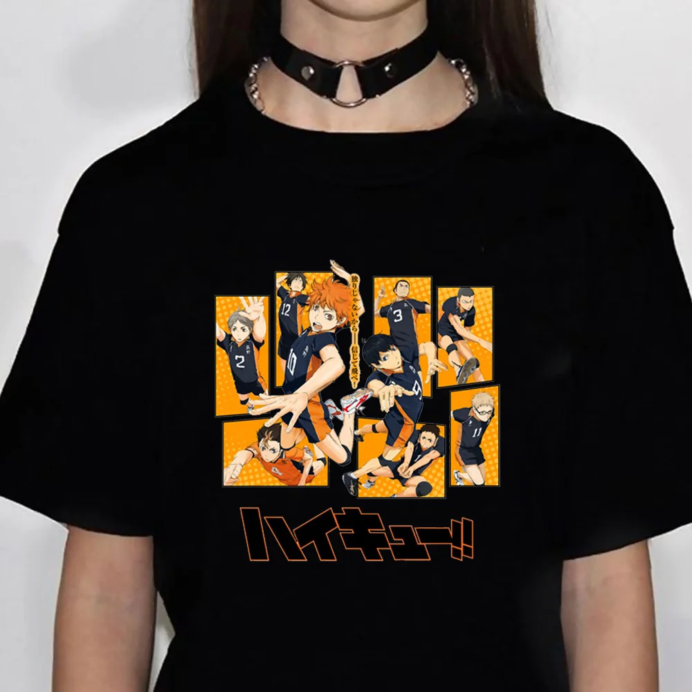 Рубашка Haikyuu для подростков Y2k Красочная футболка в стиле поп-культуры ретро