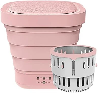 

Washing Machine Folding Mini Washer For Small Items Of Clothing Like Baby Clothes Underwear Bra Sock (Pink), GENESIX003