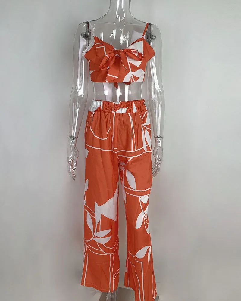 Женский комплект из двух предметов Элегантный Привлекательный Топ на бретельках