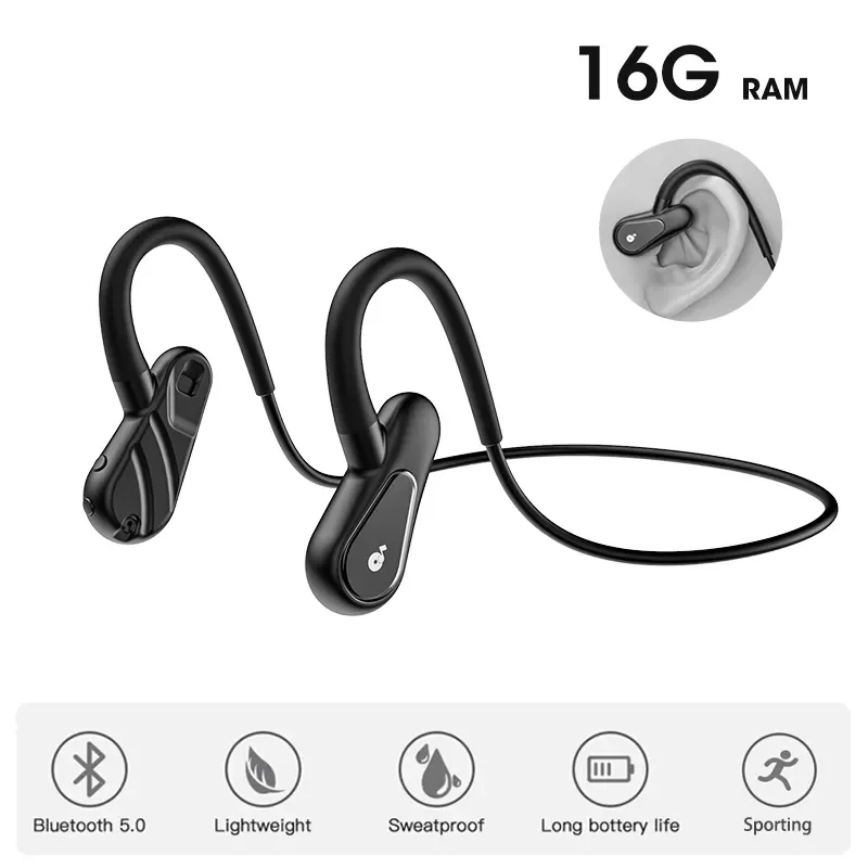 

Bluetooth-наушники со встроенной памятью 16 ГБ, с микрофоном
