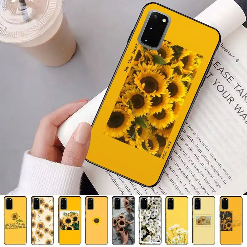 

Yellow Sunflower Phone Case For Samsung Galaxy S 20lite S21 S21ULTRA s20 s20plus S21plus 20UlTRA